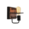 Elmark SILVIA 1 fekete/fa fali lámpa
