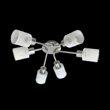Elmark YOLI CEILING 6 égős mennyezeti lámpa Fehér / szatén nikkel világítás