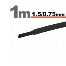 Elmark Zsugorcső 1,5mm/0,75mm fekete villanyszerelés