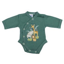  Elöl patentos hosszú ujjú baba body Szafari mintával kombidressz, body