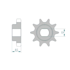  Első lánckerék 415 Afam 10 fog KTM 50 egyéb motorkerékpár alkatrész