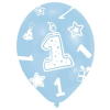  Első születésnap Blue léggömb, lufi 6 db-os 11 inch (27,5 cm)