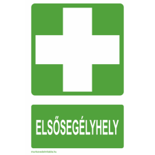  Elsősegélyhely - öntapadó, 160*240 információs tábla, állvány