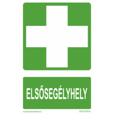  Elsősegélyhely - utánvilágító műanyag, 160*240 információs tábla, állvány