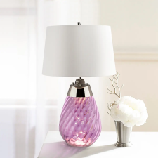 Elstead Lighting Elstead glamour modern asztali lámpa lena small fehér rózsaszín elslenatlsplumowss világítás