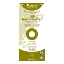 Elválasztócsík karton Exacompta 105x240 mm fehér 100 db/csomag regiszter és tartozékai
