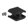 ELVEDES dupla kábelrögzítő klipsz, fekete, 2,5–5 mm (10 db/csomag, DI2 kompatibilis) ELVEDES Bicikli alkatrészek Kerékpár alkatrészek Kerékpár fékek és váltók