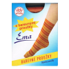  - EMA csíkos bokafix, 60 DEN, m:36-41, 1 pár narancs