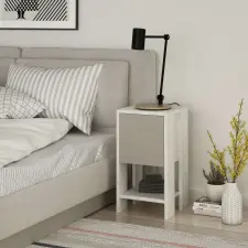  Ema Éjjeliszekrény 30x30x55 Fehér fény mokka bútor