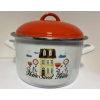 EMA-LION Bonyhádi Zománcáru Bonyhádi Alice "édes otthon" zománcozott fazék + fedő 24 cm
