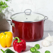 Emalia Olkusz Optimum zománcozott fazék fedővel 16 cm/1,3 l szilva edény
