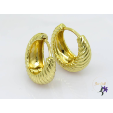  Emi antiallergén metszett kiskarika fülbevaló-14K fülbevaló