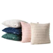  Emi puha párnahuzat rojtos díszítéssel Zöld 40x40 cm lakástextília