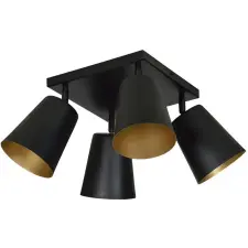 Emibig modern skandináv spot lámpa prism fekete emi406/4 világítás