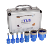 EMIKOO TLS lyukfúró készlet 6-12-14-16-20-32-43 mm - alumínium koffer