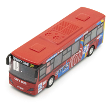 Emili Lendkerekes játék városi busz, 17 cm autópálya és játékautó