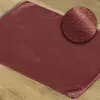  Emilio szőrme fürdőszobaszőnyeg Burgundi vörös 60x90 cm