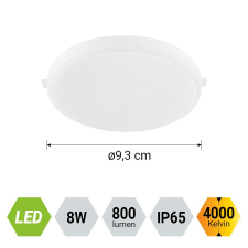 Emithor Agilo fehér LED beépíthető lámpa (EMI-63200) LED 1 izzós IP65 világítás