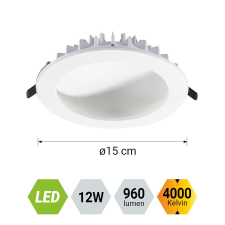 Emithor Domes fehér LED beépíthető lámpa (EMI-63219) LED 1 izzós IP20 világítás
