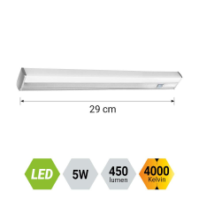 Emithor Naxos fehér-ezüst LED falilámpa (EMI-70010) LED 1 izzós IP20 világítás