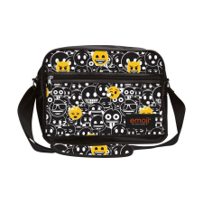 Emoji Black and White oldaltáska - 2 külső zsebbel (242564) iskolatáska