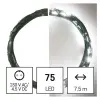 Emos D3AC04 LED karácsonyi nano fényfüzér, zöld, 7,5 m, kültéri és beltéri, hideg fehér, időzítő, 2,4 W, 230 V AC, IP44
