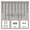 Emos D4CC03 LED karácsonyi jégcsapok, 10 m, kültéri és beltéri, hideg fehér, programokkal, 9 W, 230 V AC, IP44