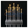 Emos DCAW02 LED gyertyatartó, ezüst, 28,5 cm, 3x AA, beltéri, meleg fehér, időzítő, 1,2 W, elem (3× AA), IP20