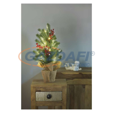 Emos DCTW04 LED karácsonyfa, havas, 52 cm, 3x AA, beltéri, meleg fehér, időzítő, 0,2 W, elem (3× AA), IP20 műfenyő