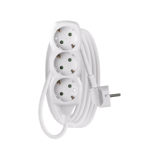 Emos Elosztó, 3 aljzat, méter, 3x1,5mm2, fehér (P0323R) hosszabbító, elosztó