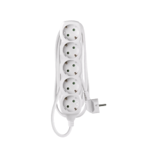 Emos Elosztó, 5 aljzat, 1,5 méter, 3x1,5mm2, fehér (P0521R) hosszabbító, elosztó