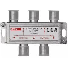 Emos EM2344 4-es F csatlakozós antenna elosztó (J0104) kábel és adapter