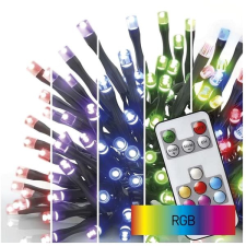 Emos LED karácsonyi fényfüzér, 16 m, beltéri és kültéri, RGB, távirányító, programok, időzítő karácsonyfa izzósor
