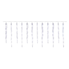 Emos LED karácsonyi girland – jégcsapok, 12 db, 3,6 m, kültérre és beltérre, hideg fehér karácsonyi dekoráció