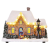 Emos LED karácsonyi házikó, 20,5 cm, 3× AA, beltérre, meleg fehér