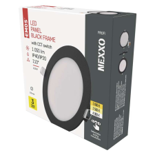  EMOS LED süllyesztett lámpatest NEXXO, kerek, fekete, 12W, CCT világítás