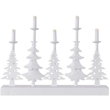 Emos LED svícen – vánoční stromy se svíčkami, 24 cm, 2x AA, vnitřní, teplá bílá, časovač karácsonyfa izzósor