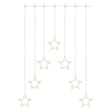 EMOS spol. s r.o. EMOS DCGW14, LED karácsonyi fényfüggöny – 7 csillag, 67x125cm, kültéri és beltéri, meleg fehér