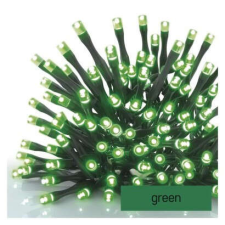 Emos Standard LED sorolható karácsonyi füzér, 10 m, kültéri és beltéri, zöld kültéri izzósor