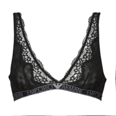 Emporio Armani Merevítő nélküliek VICHY MESH   LACE Fekete EU XS
