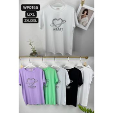  EMT Póló pamut női póló mintás – 2XL/3XL Lila