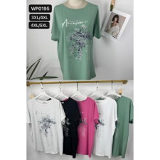 EMT Póló pamut női póló mintás – 3XL/4XL női póló