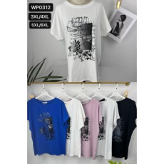  EMT Póló pamut női póló mintás – 3XL/4XL Szürke
