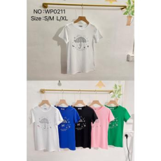  EMT Póló pamut női póló mintás – L/XL Rózsaszín