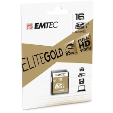 Emtec Memóriakártya, SDHC, 16GB, UHS-I/U1, 85/20 MB/s, EMTEC &quot;Elite Gold&quot; memóriakártya