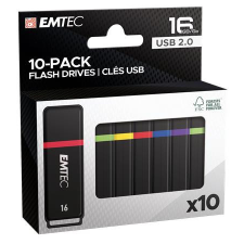 Emtec Pendrive, 16GB, 10 db, USB 2.0, EMTEC &quot;K100 Mini Box&quot; pendrive