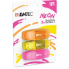 Emtec Pendrive, 16GB, 3 db, USB 2.0, EMTEC  C410 Neon , narancs, citromsárga, rózsaszín