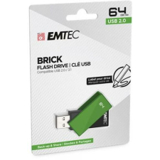 Emtec Pendrive, 64GB, USB 2.0, EMTEC "C350 Brick", zöld pendrive