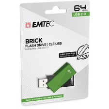 Emtec Pendrive, 64GB, USB 2.0, EMTEC "C350 Brick", zöld pendrive