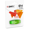Emtec Pendrive, 64GB, USB 2.0, EMTEC "C410 Color", zöld